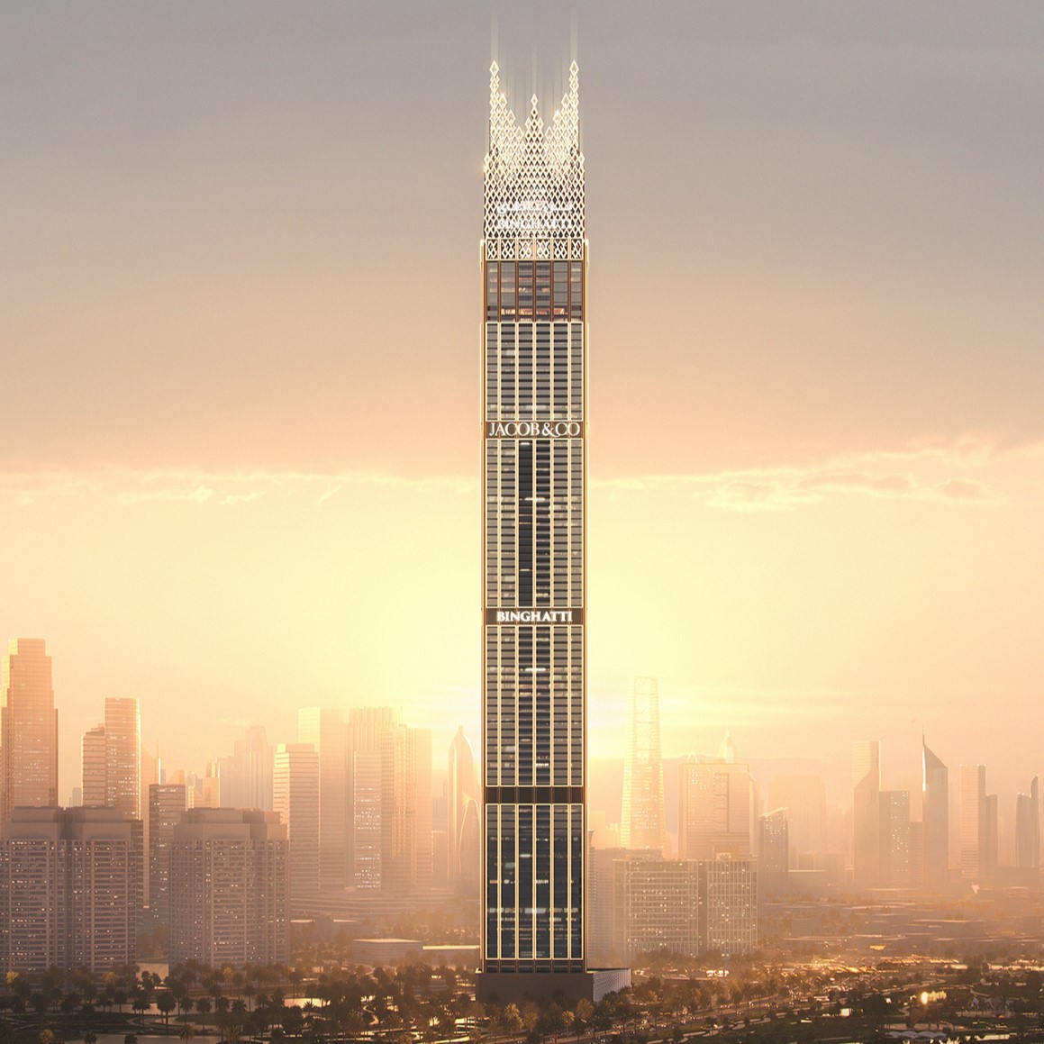 💎 Burj Binghatti Jacob & Co Residences – Najvyššia rezidenčná veža na svete v srdci Dubaja